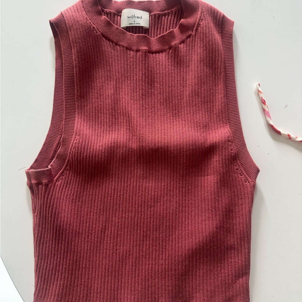 Wilfred knit crop sweater tank